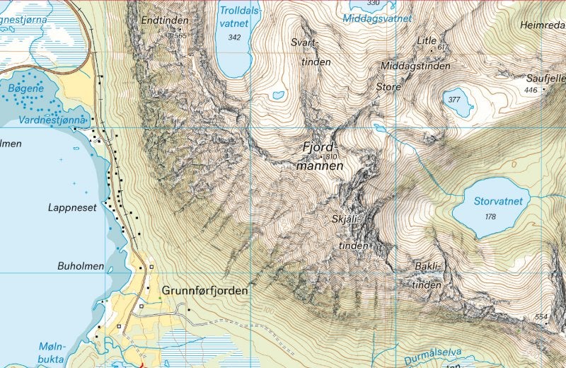 Calazo Høyfjellskart Lofoten Austvågøya - Svolvær kartta - Eräsoppi