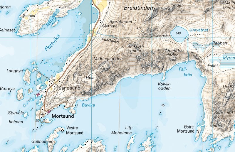 Calazo Høyfjellskart Lofoten Vestvågøya - Leknes kartta - Eräsoppi