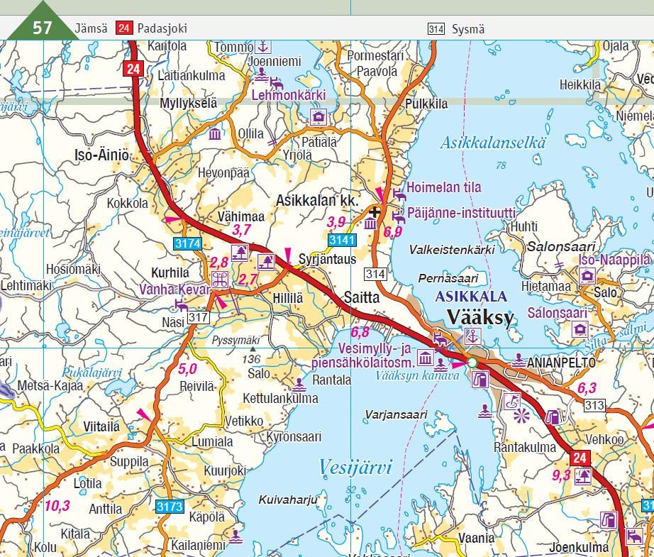 Karttakeskus GT Tiekartasto Suomi - Eräsoppi